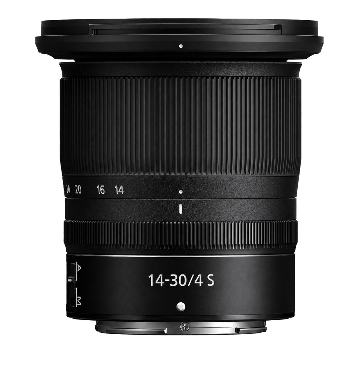 NIKKOR Z 14–30mm f/4 S recortado sobre fondo transparente